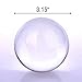 KARSLORA Clear Crystal Glass Sphere Ball with Stand, 3.15