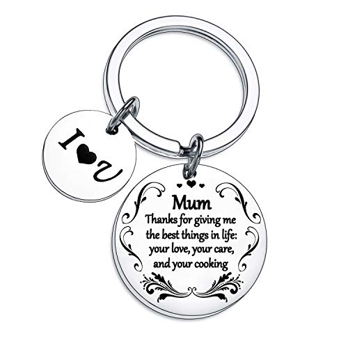 Waeceip Mum Gifts Mother Keyring from Daughter Son Mother Mom Mama Mummy Gifts Birthday Mother's Day Gifts (Thanks For Giving Me)