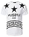 URBAN K men's Hipster Hustle bandana faux leather T-shirt...,Ubk335_white,Medium