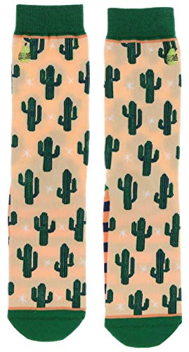 Woven Pear Women's Can't Touch This Cactus Theme Crew Socks (2Pr), Cotton Blend - Thumbnail 2