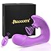 Clitoral Sucking Vibrator G Spot Dildo Vibrator with 7 Powerful Suction Modes 10 Vibration, PALOQUETH Clit Sucker Oral Sucking Adult Sex Toy for Women, Couples, Rechargeable 2 in 1 Suction