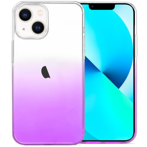 JJGoo iPhone 13 Clear Case Gradient Purple