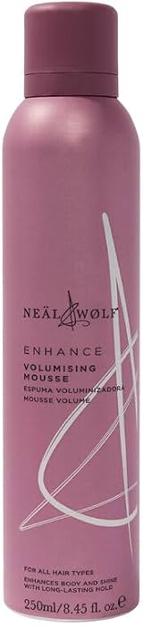 Neal & Wolf Enhance Volumising Mousse Long Lasting Hold Climate Control Shine UV view 1