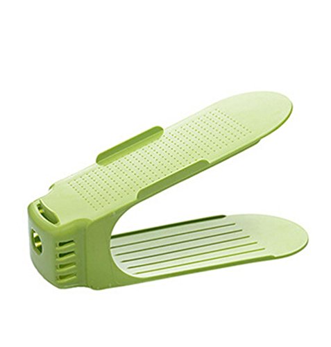 Hot Sale ! ღ Ninasill ღ Display Rack Shoes Organizer Space-Saving Plastic Storage Rack (Colorful)