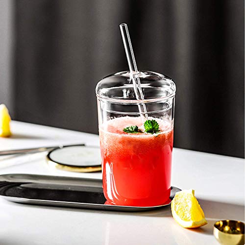 GOLDPOOL Glas Strohhalme Wiederverwendbar Trinkhalme 4 Stück, Plastikfreie, Reinigungsbürste 1 Stück, Glas Trinkhalme… – Bild 5