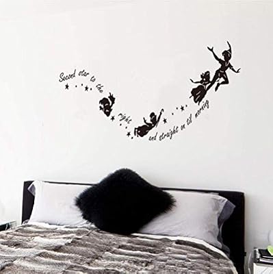 Wall Stickers Wall Art Stickers Nursery Wall Sticker Kids Room Decorations Wall Decal Second Star To The Right Vinyl Quotes Children Room Wall Stickers Decor Buy Online At Best Price In Uae