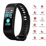 Fitness Tracker,Color Screen Activity Tracker Watch with Blood Pressure Blood Oxygen, IP67 Waterproof Smart Heart Rate Sleep with Monitor Calorie Counter Pedometer Band for Men, Women and Kids