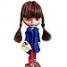 Dollshow 12inch Posable Big Head Doll 30CM BJD Dress-up Girl Toys Collections Kids Gifts 4 Color Change Eyes