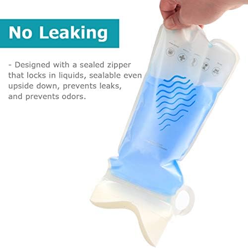 20 Pack (700 ML) Disposable Urinal Bags, Camping Pee Bags, Unisex Urine Bags Vomit Bags for Travel Urinal Toilet Traffic Jam Emergency Portable Toilet Bee Bag for Men Women Kids Children Patient 5 20 Pack (700 ML) Disposable Urinal Bags, Camping Pee Bags, Unisex Urine Bags Vomit Bags for Travel Urinal Toilet Traffic Jam Emergency Portable Toilet Bee Bag for Men Women Kids Children Patient