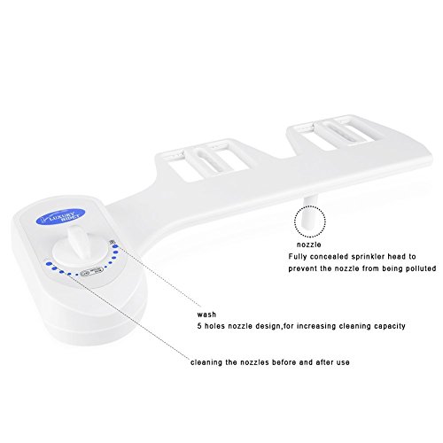 Accreate Practical Bidet Fresh Water Spray Smart Toilet Cleaner Mechanical Bidet Toilet Seat Attachment (European 3/8 standard) - Thumbnail 2