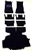Newark Auto 70-74 240Z, 260Z Datsun/Nissan Black Loop 7 Piece Floor Replacement Carpet With 20 Ounce Padding