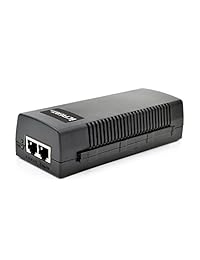 icreatin 48 V35 W Gigabit Power Over Ethernet PoE injector adaptador Fuente de alimentación, 1000 Mbps IEEE 802.3 af at Compliant, hasta 100 metros (328 pies)