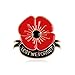 Fashion Gold Plated "Lest We Forget" Enamel Poppy Flower Brooch Pin Remembrance Day Gift