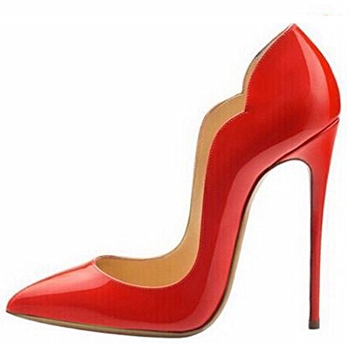 Comfity Women's Relia Patent Stiletto High Heels Pointed Toe Spring Summer Autumn Party Pumps 9.5 M US