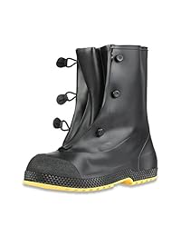 Sobrebotas Servus SuperFit de 12 pulgadas de compuesto doble, para hombre, tamaños desde extra pequeño hasta extragrande, en negro y amarillo (en bolsa)