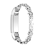 HP95(TM) For Fitbit Alta Accessories Bands, Women Fashion Stainless Steel Watch Band Replacement Rhinestones Bracelet Strap For Fitbit Alta HR/Fitbit Alta Watch (C)
