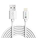 iClever 10ft Charger Cable, USB Cable with 8-Pin Ultra Compact Connector Head for iPhone X/8/8 Plus/7/6/6s Plus/5s, iPad Air/Mini/Pro (Off-White)