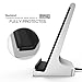 Bestand 2-coil QI Wireless Charging Dock Charger Stand for iPhone 8/X/8 Plus and All Qi-Enabled Phones, Silver