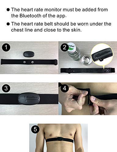 CooSpo Heart Rate Monitor Strap Chest Belt Sensor Support Bluetooth 4.0 and ANT+ IP67 Waterproof Compatible with Wahoo Strava Zwift