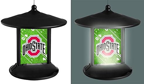 Team Sports America Ohio State University Solar Powered Hanging Bird Feeder