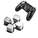 Chrome D-pad Bullet Buttons Aluminum Custom Metal Playstation 4 DualShock 4 Replacement Buttons Spare Parts Accessories for PS4 Mods Controllers Bullet Silver