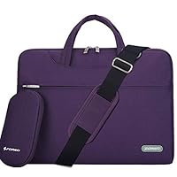 YOUPECK Water Repellent 13-13.3 Inch Laptop Shoulder Bag Compatible MacBook Air Pro 13, Ultrabook Chromebook, Polyester Protective Messenger Briefcase Men Women Carrying Handbag Sleeve Case, Purple