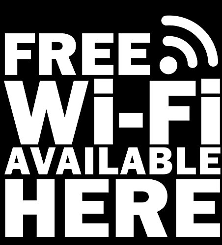 Bread8 Global's Die Cut Free Wi-Fi Available Here 4-inch High Quality Vinyl Decal for business/shop window or any hard, smooth surface