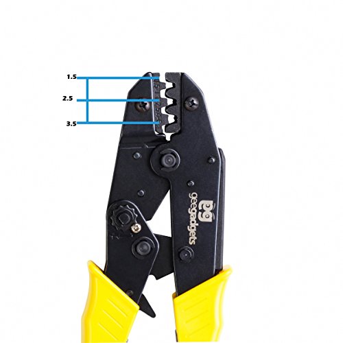 Wire Terminals Connectors Ratcheting Adjustable Crimping Plier - By geegadgets (Multi pack) (Certified Refurbished)