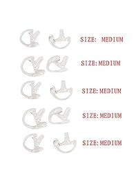 lsgoodcare Earmold auriculares, 5 pares de repuesto de silicona en la oreja tapón para los oídos Earmold Ear Buds (izquierda y derecha) para radio de dos vías tubo de acústica de aire Auricular Walkie Talkie auriculares