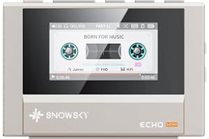 SnowSky/FiiO Echo MINI HiFi Bluetooth MP3 Player, 15Hours Playback, Independent Volume Control with 3.5mm/4.4mm Headphones Outputs (Titanium Gold)