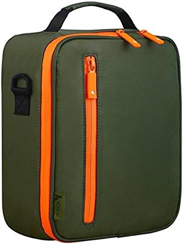 KOSOX Collapsible Multi-Layers Oxford Lunch Tote Bag/Cooler Ice Bag, Convenient Carrying with Shoulder & Portable Strap, for Diet Management,Organize Food Containers (Green)