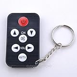 Calvas 1Pcs Key Ring Mini Universal IR Mini TV Remote Control Infrared Keychain Key Ring