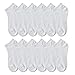 BEAR MUM Kids' Dozen Pack Cotton Low Cut Socks White 6-8 years size