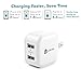 Mini Dual Port USB Wall Charger, 12W 2-Pack iClever Portable Travel Charger Adapter for iPhone12 11 Pro Xs Max XR X 8 Plus 7 6, iPad Pro Air Mini, Samsung Galaxy S9 S10 Plus S8 Note 9, HTC, and More