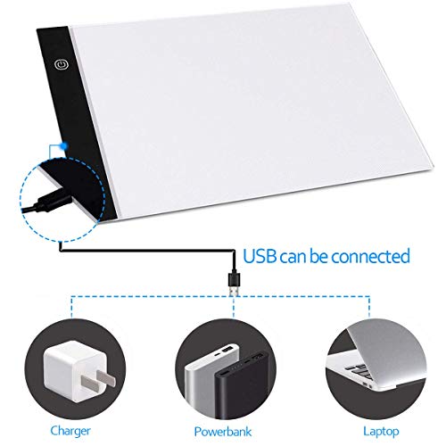 LINFEN A4 Diamond Painting LED Light Board,USB Power Adjustable Light Pad Kit, Perfect for Full Drill & Partial Drill 5D Diamond Painting - Thumbnail 4