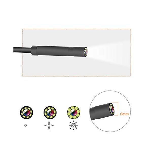 zrshygs 2/5/10 Meter 4,3 Zoll 1080P wasserdichte Endoskopkamera Handheld LCD-Endoskop – Bild 6