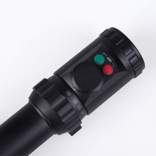 Sniper KT 12-60X60 SAL Rifle Scope 35mm Tube Side Parallax Adjustment Glass Etched Reticle Red Green Illuminated with Scope Rings