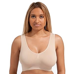 Marielle 3-Pack Seamlesss Bra Wire Free Yoga Bra Padded with Removable Pads for Women