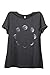 Thread Tank Moon Phases Women's Relaxed T-Shirt Tee Charcoal Grey