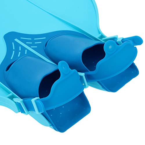 ZHX Teen Teenager Mermaid Swim Fin Diving Monofin Swimming Foot Flipper Blue one Size