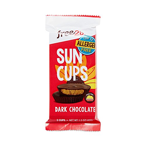 Free2b Foods Dark Chocolate Sun Cups Gluten-Free, Dairy-Free, Nut-Free and Soy-Free - 2-Cups (Pack of 6) - Thumbnail 2