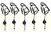 Yueton Pack of 5 Retractable Badge Reel Lanyard Neck Strap Band with Belt Clip for Business ID Badge Card Name Tag Holders, Factory Worker, Students, Office Worker, Etc + Free Gift(Sticker)