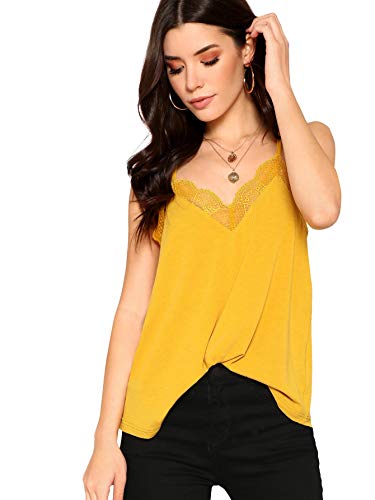 yellow sleeveless top