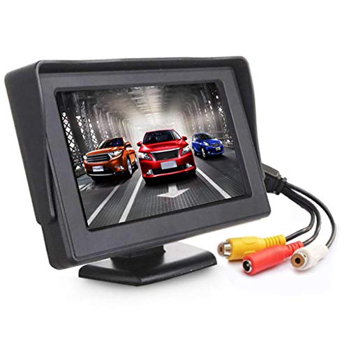 4.3 Inch Car Rear View Backup Monitor, Thinlerain TFT LCD Color Display Car Rear View 180 Degree Adjustable Monitor Screen for Rearview Vehicle Backup Parking Cameras