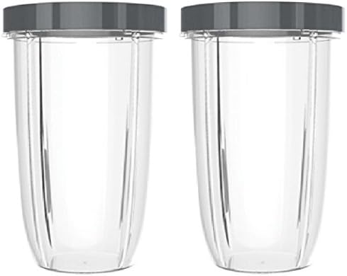 Preferred Parts, NutriBullet Replacement Cups | 32-once Huge Nutribullet Cups with Screw-Off Lip Ring (Pack of 2) | Premium NutriBullet Accessories