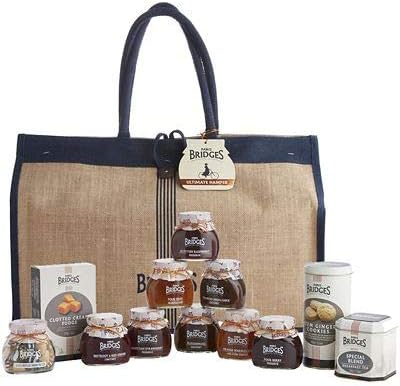 Mrs Bridges Ultimate Jute Shopper Food Hamper - Ideal Birthday or Christmas Gift Lakeland Exclusive