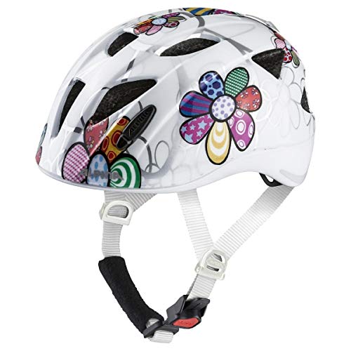 ALPINA Unisex - Children, XIMO FLASH cycling helmet, white flower gloss, 49-54 cm
