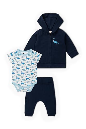 MONICA + ANDY Baby Set, Size 0-3 Months, Blue, 100% Organic Baby Clothes for Gi…