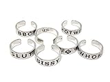 Alternative Intentions Silver Toe Ring Slut, Whore, BBC, Hotwife or Queen of Spades, Swinger Jewelry Lifestyle