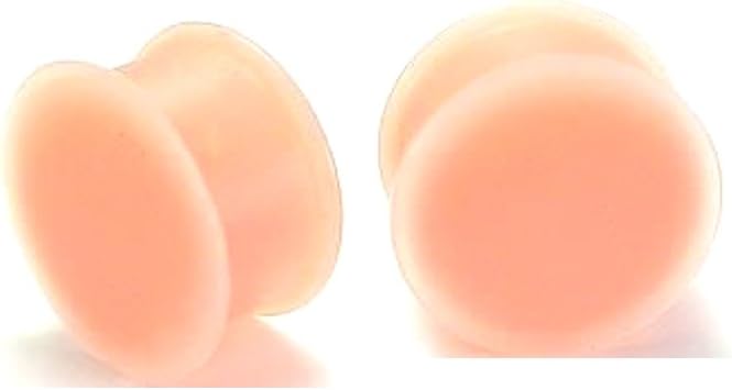 Kaos Version 1.5 Silicone Ear Tunnels and Plugs for Ears, Hider Plug Earrings for Men and Women, Softwear Body Piercing Jewelry Accessories, 1 Pair, Flesh Tone, 25mm ~ 1"